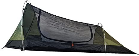 Bushmen Lodger Core Tent Oliv grün-Tunnelzelt mit Moskitonetz für Zwei Personen 250 cm extra lang