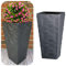 MELTOM Pot de Fleurs avec Insert Amovible - Slim Haut - Carré - Effet 3D - Couleur : Anthracite - XXL: 39 x 75 cm