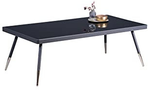M2 Kollektion Rome 2 Table Basse en métal, Anthracite, Or, Noir, 120 x 41 x 60 cm