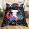 Loussiesd Niedliches Axolotl-Bettwäscheset Kinder Jungen Schlafzimmer, Cartoon-Salamander Bettbezug-Set, Kawaii-Tiere Mädchen Axolotl Bettwäsche 135x200cm Konstellation, Schwarz, Dekor, 2-teilig