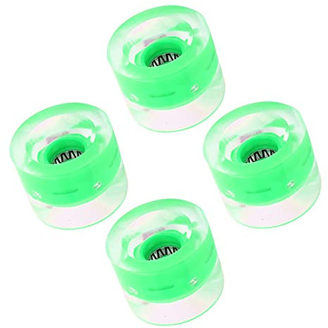 VGEBY Skateboard-Räder, 78A 60 X 45 Mm HighElastic Skateboard Flash Wheel PU-Füllung für Longboard Cruiser Board(Grün) Elektro Roller
