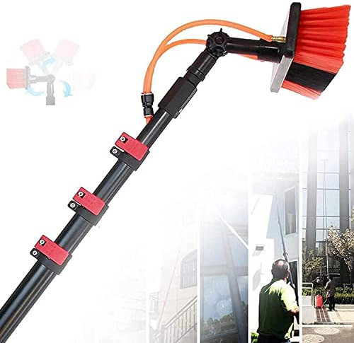 YILEFU 3.6M 5.4M 6M 7.2M 9M 10.8M Palo Telescopico Limpieza Escoba con pulverizador de Agua Cepillo De Limpieza De Vidrio,Equipo de Limpieza de Paneles Fotovoltaicos y Solares,brushhead55cm-10.8m
