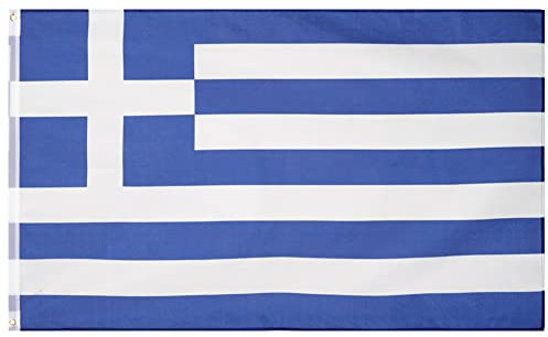 MUWO Flagge Nations Together 90 x 150 cm Nationalmanschaften, doppelseitige Gartenflagge, wetterfeste Fanflagge, Fußballflagge Polyester Länderfagge Deutschland mit Ösen (Griechenland)