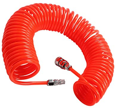 VILLFUL 6m Tubo Per Compressore d Aria in Pu Spirale Tubo Telescopico Attrezzo Portatile Resistent Acqua Invecchiamento