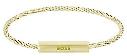 BOSS Jewelry Braccialetto in filo metallico da uomo Collezione ALEK Oro giallo - 1580388, Yellow Gold