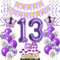 Deko 13. Geburtstag Mädchen - Luftballons, Folienballon, Tortendeko in Lila und Violett