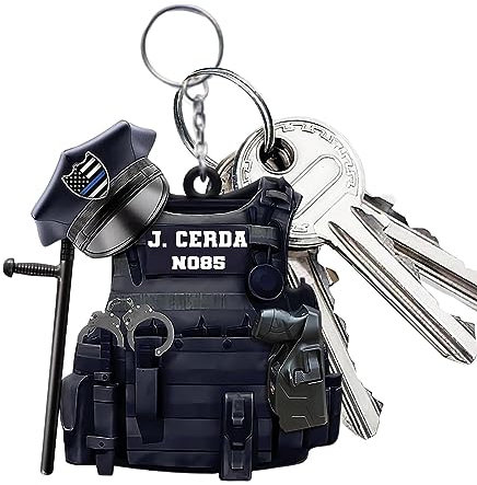 Schlüsselanhänger Polizei Anhänger - Schlüsselanhänger Anhänger Polizei Geschenk | Schlüsselanhänger Zubehör Polizist Schlüsselanhänger Dekoration für Auto , E, 1