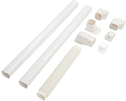Fockety Kit de Cubierta Decorativa de PVC para línea de Aire Acondicionado, línea de PVC de 39 Pulgadas para acondicionadores de Aire centrales y Mini Split sin conductos, Sistemas de Bomb
