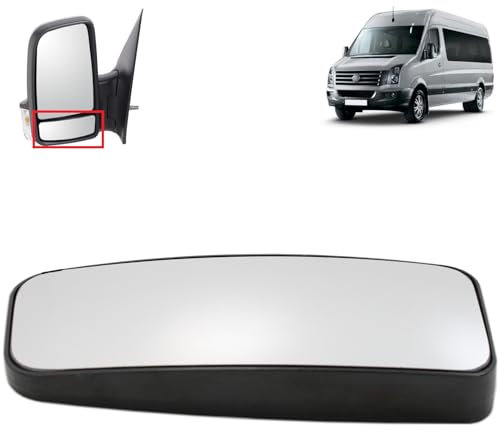 BIAREN Wing Mirror Lower Glass Left Non-Heated For Mercedes Sprinter Volkswagen VW Crafter 2006-2018 A0028111933 2E1857587A 28111933, Wing Mirror Glass + Back Plate