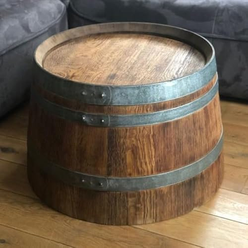 Fass-Schmiede Weinfass Couchtisch aus halbiertem Weinfass Beistelltisch Sofatisch (Rustikal)