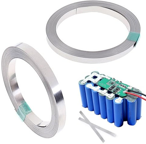 XPOOP 2 Rollen Nickelband, Lithium Batterie Nickelblech, 20M Nickel Platte Band, Löten Nickelstreifen Li-Po Akku, für Batterie Schweißen Punktschweißgerät