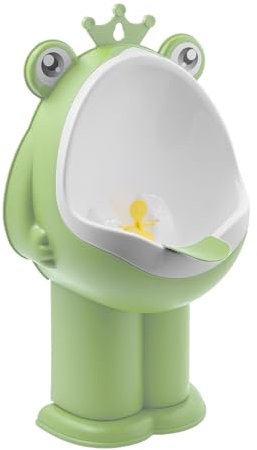 Frog Pee Training, Standing Potty Training Urinal for Boys, Urinal Kids Toddler Wall-Mounted Toilet with Funny Aiming Target, Green