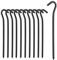 Picchetti per tenda Necneecu, picchetti per tenda in lega di alluminio da 7”, ancoraggio a terra per picchetti per tenda J Adatto per alpinismo, tenda da sole, avventura, tenda da picnic (10 pezzi)