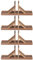 Yardwe 4pcs Wooden Yard Fence Base Support for Garden Privacy Fence Border and Supplies