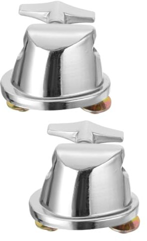 BESTonZON 2st Schlagzeug-tuner Drum-becken-pads Snare-drum-fell Trommelhalterung Bassdrum-lift Tom-montagehalterung Gitarren-aufkleber Colodol Silber Tom-beinbasis Silver Versilbertes Eisen