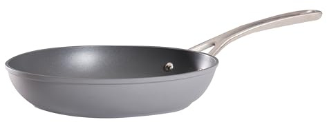 Laura Ashley 28cm Non Stick Frying Pan - Stylish BPA, PFOA-Free Forged Aluminium Frying Pan for Induction Hob - Easy to Wash & Oven Safe - Multi-Hob Compatible - 10 Years Guarantee - Dark Dove Grey