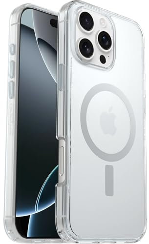 OtterBox Symmetry Series Clear MagSafe Case for iPhone 16 Pro Max, Shockproof, Drop proof, Protective Thin Case, 3x Tested to Military Standard, Clear