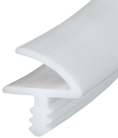 Inscrip Türdichtung, Zimmertürdichtung, Türdichtung Dichtprofil Für Holztür Zarge Zargendichtung, Innentürdichtung zur Schalldämmung und Kollisionsvermeidung,für 3.3mm Nut und 11mm Falz (Weiß, 25M)