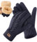 CAOZITOU Handschuhe Herren, WinterHandschuhe Damen Warme mit Fleecefutter, Alpaka Wollhandschuhen Touchscreen Thermo Thicken Stricthandschuhe (Marineblau