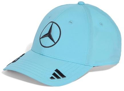 adidas Unisex Mercedes - AMG Petronas Formula ONE Team George Russell Cap, Samba Blue, L