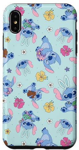 Disney Lilo & Stitch Cute Blue Easter Pastel Stitch Pattern Hülle für iPhone XS Max