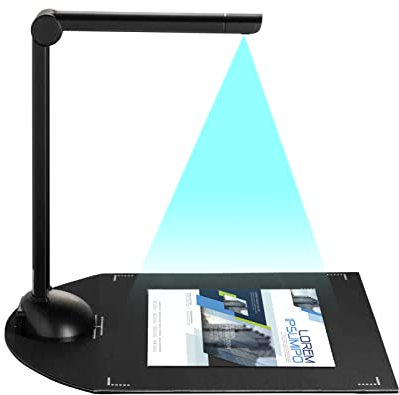 Scanner per documenti HD 8 MP, formato A3 portatile, con OCR, porta USB e luce LED, A3, per documenti Office Classroom Library Digitalizzazione (H4)