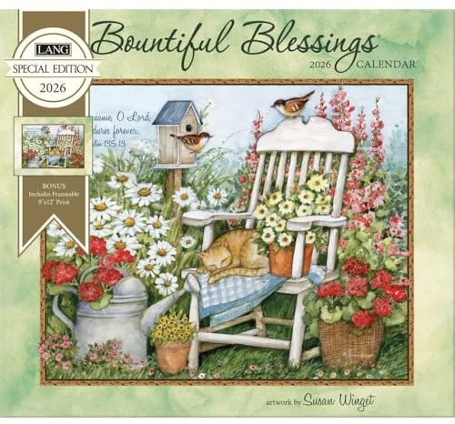 Lang, Bountiful Blessings Special Edition 2026 Wall Calendar by Susan Winget, 13.4'' X 12'', 12-Month Calendar with Stapled Binding