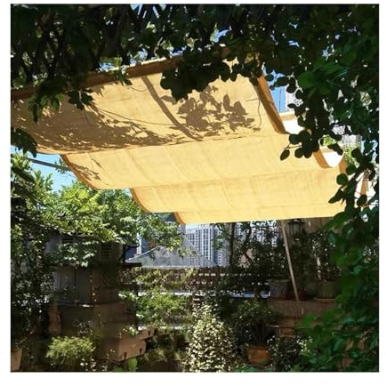 GXXINGIN Voile d'ombrage rétractable en Forme de U pour pergola extérieure 3 m x 5 m