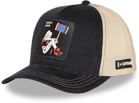 Kappe für Damen und Herren, Trucker-Kappe DC Comics, verstellbar durch Snapback, Schwarz , Einheitsgröße