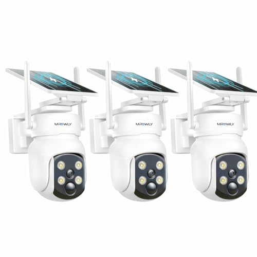2K Überwachungskamera Aussen Solar, 360° PTZ Outdoor Kamera Überwachung Aussen Akku, 2,4GHz WLAN Kamera kabellos mit PIR Bewegungsmelder, Farbnachtsicht, 2-Wege-Audio, IP66