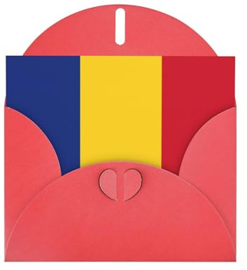 Flag of Romania Greeting Card With Envelope, Birthday Card, Christmas Card, Invitation Card, 3 Colors