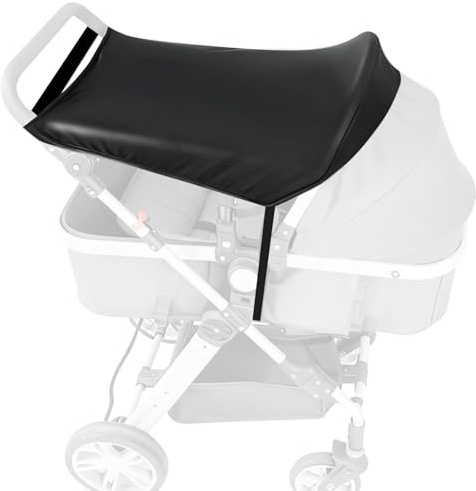 FEMONGY Sonnensegel kinderwagen uv schutz 50+ Sonnenschutz kinderwagen, Sonnensegel buggy, Mittel und klein, Einfache Montage, Schwarz