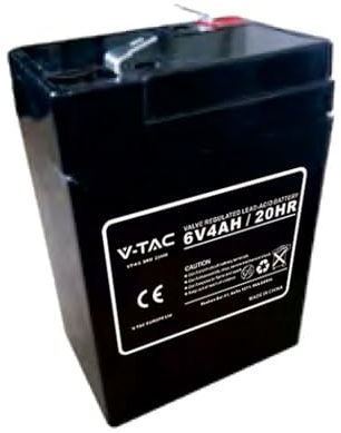 Batteria al Piombo Acido 6V 4Ah per Allarmi, Videosorveglianza, UPS Terminali T1 70 * 47 * 101mm