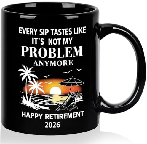 Azrra 2026 Retirement Gifts for Men Women, 11 oz Ceramic Coffee Mug | Dishwasher and Microwave Friendly, Funny Happy Birthday Christmas Retirement Gift for Coworker Leaving Boss Teacher Nurse