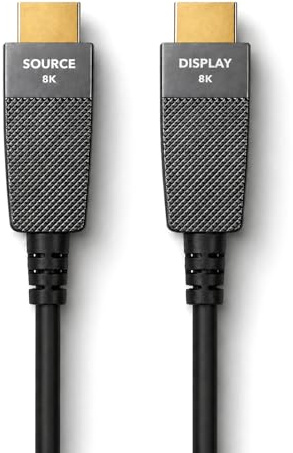 FeinTech ProAqtive HDMI Glasfaserkabel 8m Hybrid-Kabel AOC Fibre 8K 60Hz 4K 240Hz 48Gbps eARC CEC, kompatibel mit TV, PC, Xbox, PS5