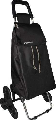 Rolser Treppensteiger RD6 / SAQUET Nylon, SAQ006, 47,5 x 39,5 x 107 cm, 43 Liter, 50 kg Tragkraft, schwarz