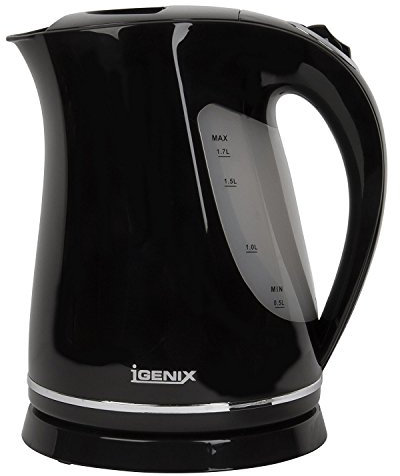 Igenix IG7105 Cordless Kettle, 3 kW, 1.7 L - Black/Illuminating Blue Light
