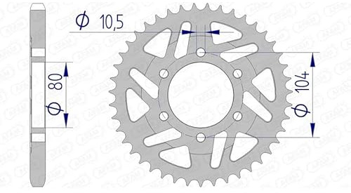 Alu-Kettenrad AFAM 525-42Z (Gun Metal)