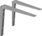Element System Wandkonsole Alido – leichte Funktionelle Metall-Konsole für Diverse Anwendungen, ideal für Wandregale, Stahl, Weißaluminium, 220 x 320 mm