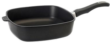 Original Gundel GUSS-QUADRAT-PFANNE INDUKTION hoch, 26 x 26 cm, Höhe 7 cm, BIOTAN-Oberfläche, PFOA-frei, Akku-Therm Boden - abnehmbarer Designer-Stiel