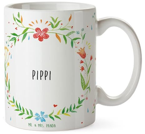 Mr. & Mrs. Panda Tasse Pippi - Geschenk, Kaffeetassen, Büro Tasse, Keramiktasse, Schöne Teetassen, Teebecher