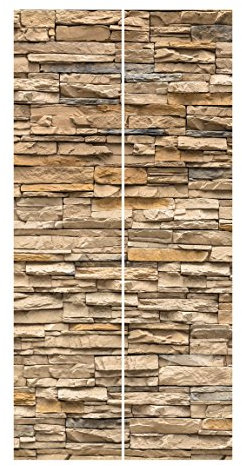 Bilderwelten Schiebegardinen - Andalusia Stonewall, Deckenhalterung, 2X á 250 x 60cm