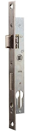 Bricard 1646 Serrure à encastrer pour Porte D’Entrée ou de Service en PVC, Menuiserie Métallique. entraxe 70 mm, axe 12 mm, Argent