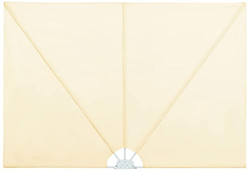 vidaXL Seitenfächer Terrasse 300x150cm Creme Balkonfächer Seitenmarkise Garten