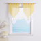 ESLIR Scheibengardinen Modern Bistrogardine küche Gardinen mit Schlaufen Transparent Vorhänge Voile Gelb BxH 45x90cm 2 Stück