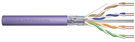 DIGITUS Cavo di installazione a doppino intrecciato Cat 6 F-UTP, Simplex - LSZH-1 - Dca, Cat-6 - F-UTP - 305m