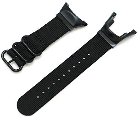 Demupai Ersatz-Armband für Ambit 3 Sport/3 Run/3 Peak, 22 mm breit, Nylon-Armband für Suunto Ambit 2/2S/2R, Schwarz