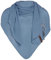 KNIT FACTORY - Lola Dreieckstuch - Fein Gestrickter Damen Schal - Tuch Schal - Für Frühling und Sommer - Baumwollmix - Stone Blue - 190x85 cm