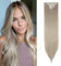 TESS Clip in Extensions wie Echthaar Kunsthaar Haarteile günstig 8 Tressen 18 Clips Haarverlängerung Glatt Mittelblond/Silber Grau 26(66cm)-140g