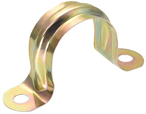 1,9 cm starre Rohrschelle Rohrschelle Rohrschelle 2 Löcher U-Halterung Rohrschelle Rohrschelle verzinkt Messing Ton (100 Stück)